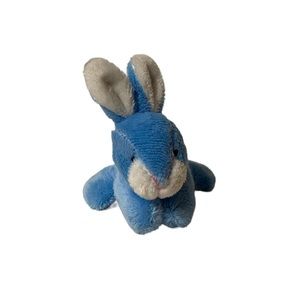 Dan Dee Bunny Basket Clip Easter Mini Plush Clip On Blue Stuffed Animal 3in Toy